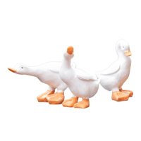 Magideal - 3 Figuras De Pato, Artesanías, Pequeñas Esculturas Para Porche, Interior Y Exterior.
