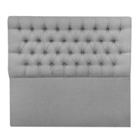 Espacio Hogar - Respaldo Capitone Premium King Lino Gris Plata