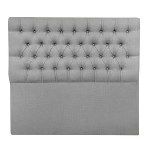 Espacio Hogar - Respaldo Capitone Premium 1,5 Plazas Lino Gris Plata