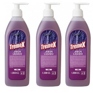 Pack 3 Jabón Líquido Tremex Lavanda 1L Con Válvula