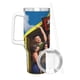 thumbnail image 3 of Jersey Shore Vaso aislado de acero inoxidable con asa, diseño temático, regalo para familia, amigos y fans; incluye pajita y encaja en el portavasos estándar, 40 oz, 3 of 6