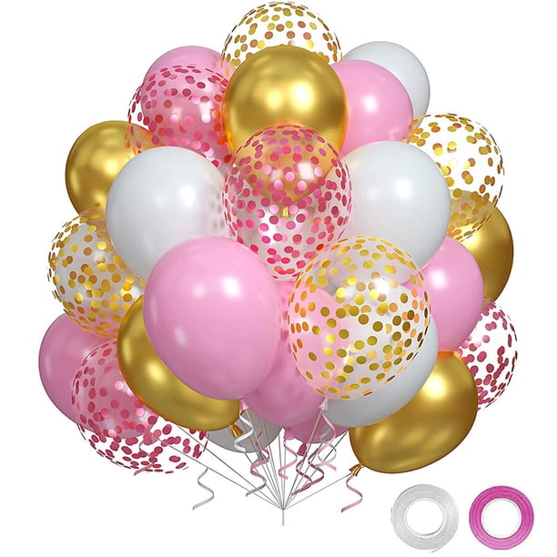 60 globos de látex de 12 pulgadas para decoración de fiestas.