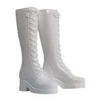 Magideal - 1 Par Miniatura Zapatos Figura Botas Tacones Altos Hechos A Mano Material Vinilo Detalle Realista Adecuado Para Coleccionistas Exposición Decoración Blanco