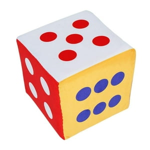 Genérico - Juego De Dados De Espuma Jumbo, Suministros Escolares De Carnaval, Dados De Puntos De 6 Pulgadas