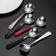thumbnail image 5 of XmhyTop 4 piezas Cucharas Redondas de Acero Inoxidable Plateado Negro, 15.8*4.3cm - Ideal para Sopas, Guisos y Servicio Elegante en Hogar y Restaurantes, 5 of 5