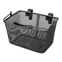 Magideal - Canasta Frontal Para Bicicletas Para Niños, Cesta Delantera De Bicicleta, Manillar Delantero Portátil, Extraíble, Cesta De Almacenamiento Para Niños, Negro