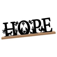 Bothyi - Adorno Navideño De Metal Para La Natividad, Regalo Para El Estante De La Oficina De Navidad Hope