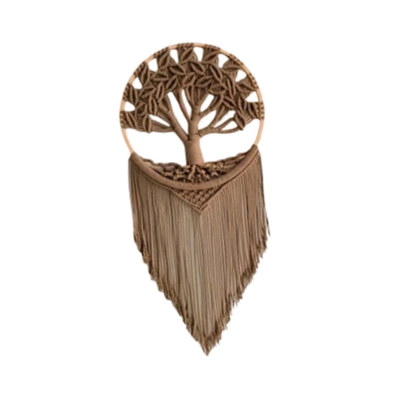 Tapiz Bohemio Con Borlas Y Diseño De árbol De Macramé Para Colgar En La Pared