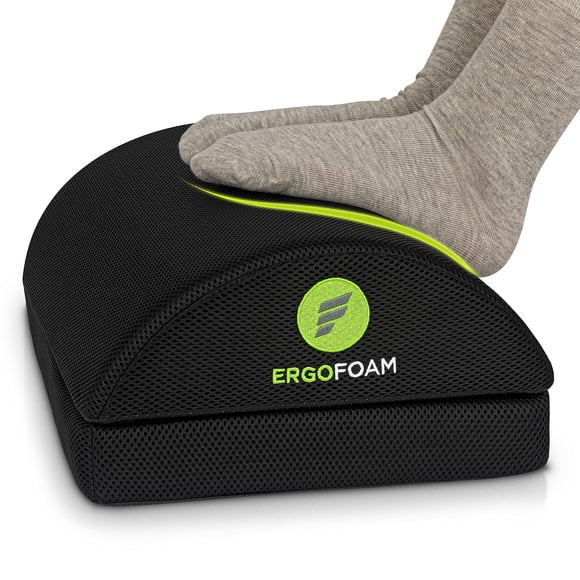 Reposapiés ergonómico ajustable bajo escritorio ErgoFoam negro