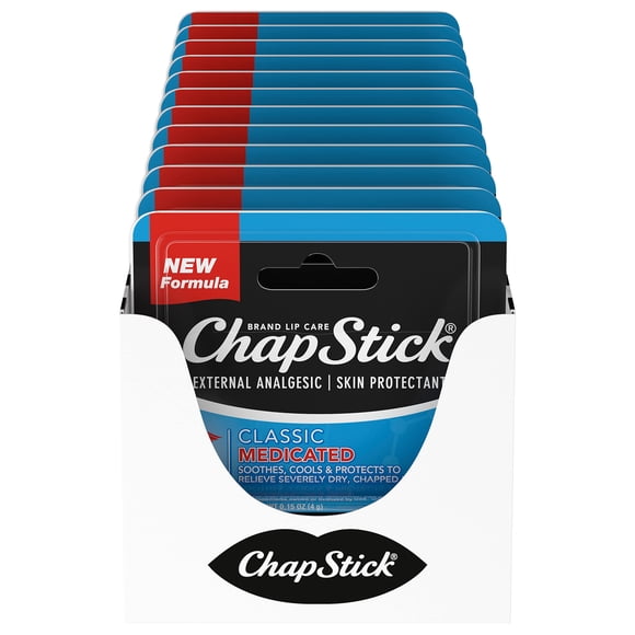 Bálsamo labial ChapStick Classic Medication de 4,25 ml x 12 tubos