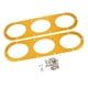 thumbnail image 2 of Panel de difusor de desvío de aire de parachoques trasero de aluminio universal 2X dorado de 3 orificios, 2 of 5