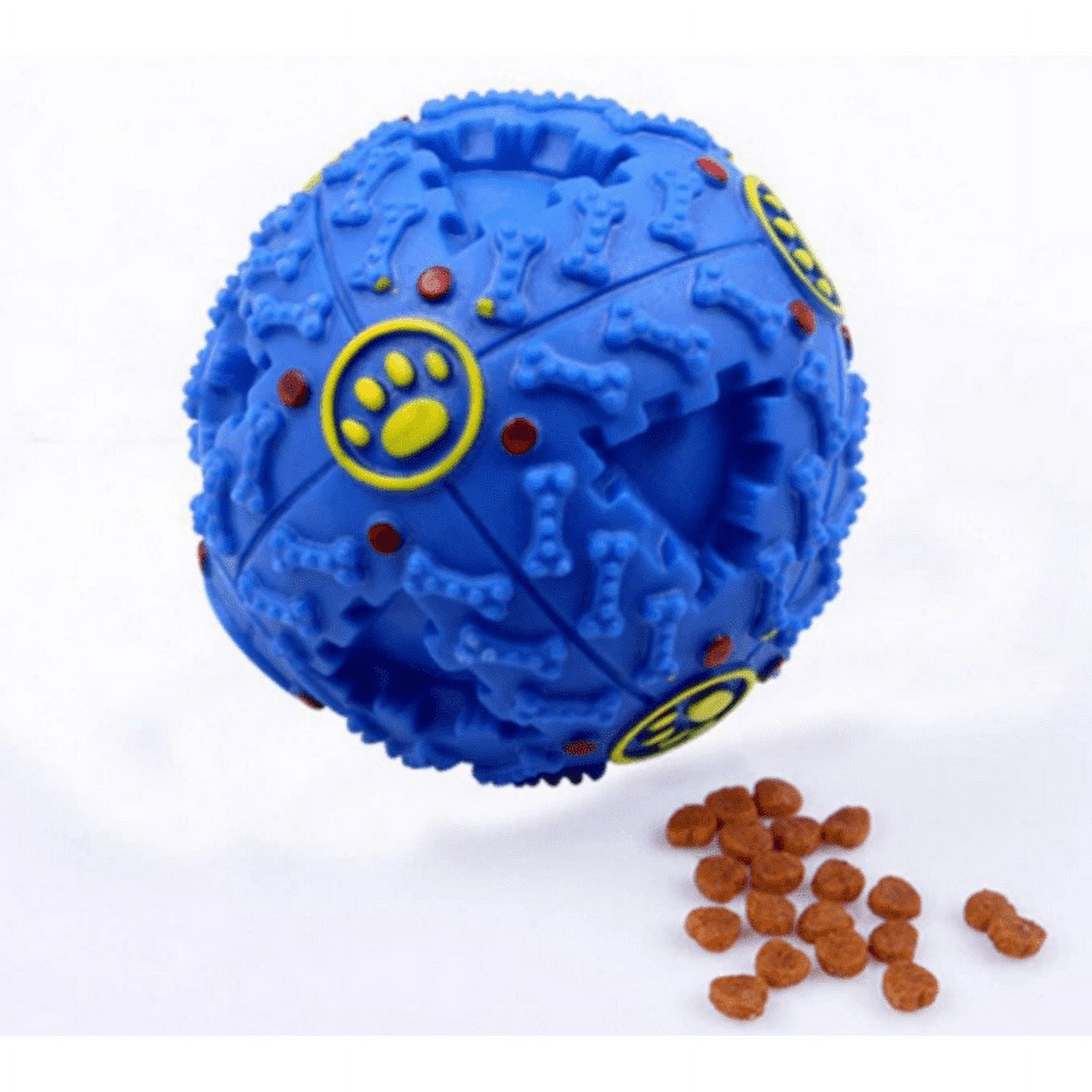 Akirapet - Juguete Pelota Comedero Con Sonido M Azul