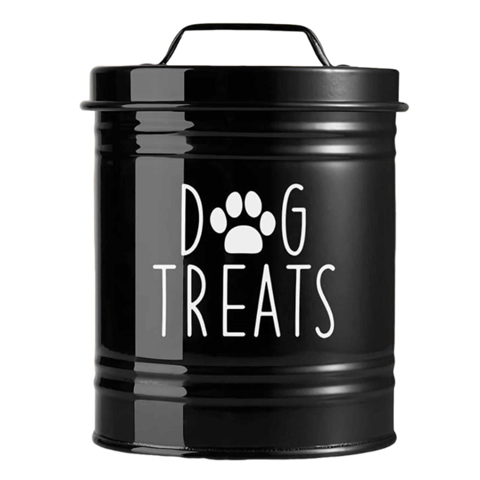 Ioensy - Contenedor Portátil Para Almacenar Comida Para Perros, Sellado, Asa De Metal Resistente, Frasco Para Mascotas De 54 Oz, Color Negro