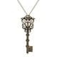 thumbnail image 1 of clave de la vendimia engranaje colgante steampunk collar cadena gótica punk joyería verde, 1 of 3