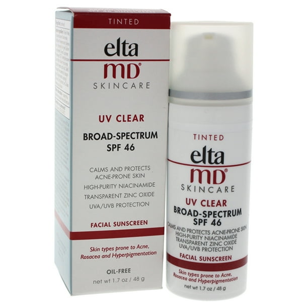 Protector Solar Facial Transparente Ultravioleta Spf 46 - Teñido Por Para Unisex - Protector Solar De 1,7 Oz