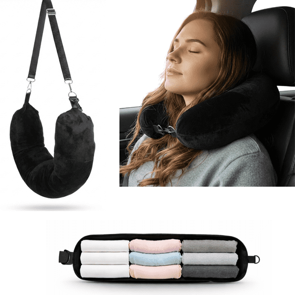 Almohada Cuello Rellenable Viaje Portátil Almohada Viaje