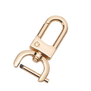 Magideal - Clip De Ganchos A Presión Giratorios, Gancho De Clip Para Llavero, Cierre De Pinza De Langosta, Fabricación De Pestañas A Presión, Fácil Instalación, Oro Claro S