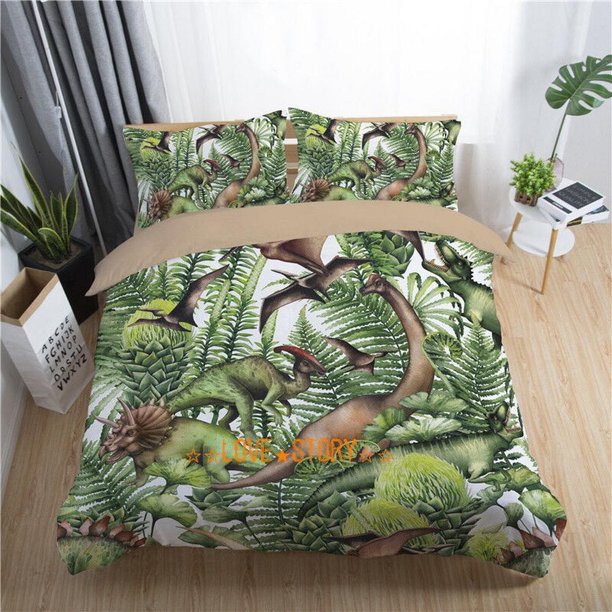 Ink Flower Bird Sea Japanese Bat Quilt Duvet Cover Set Bed Linen Comforter Cover3-Piece Bedding Set