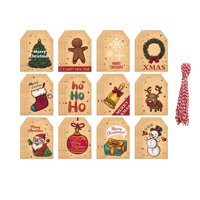 Bothyi - Etiquetas Navideñas Bolsas Etiquetas Para Envolver Etiquetas Colgantes Para Paquetes Fiesta Navideña Caqui
