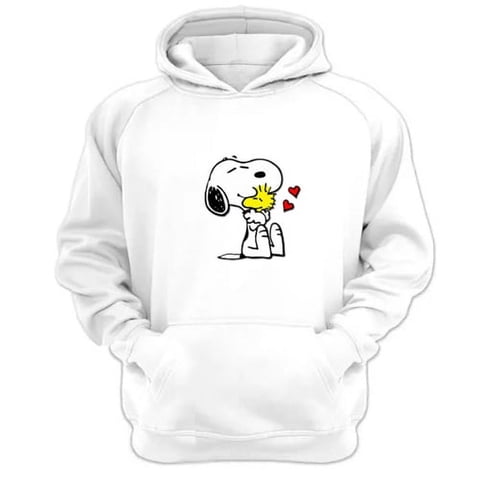 Genérico - Polerón Canguro Snoopy Blanco Talla Xs Unisex