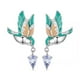 thumbnail image 2 of Conjunto anillo y aros pajaro colibri plata 925, 2 of 3