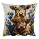 thumbnail image 1 of Cojín decorativo exterior Mainstays 40 x 40 cm azul floral vaca, 1 of 3