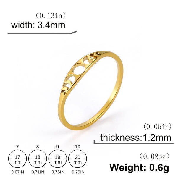 1pc Stainless Steel Moon Phase Ring - Unique and Elegant Men's Jewelry