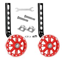 Magideal - Ruedas De Entrenamiento Para Bicicleta Para Niños, Ruedas Auxiliares, Soporte De Bicicleta Universal Práctico, Ruedas Traseras, Estabilizadores Ajusta Rojo