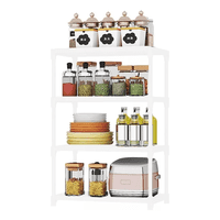 Genérica - Estante Organizador Cocina Multiuso 4 Niveles Ruedas 86X44Cm Blanco