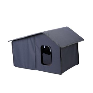 Ioensy - Casa Para Gatos Para Exteriores, Nido Transpirable Desmontable, Acogedora, Antideslizante, Casa Para Perros, Gris