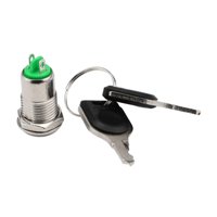 Ioensy - Interruptor De Llave Electrónico De Metal De 12 Mm Para Seguridad Automotriz, Proyectos De Bricolaje