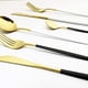 thumbnail image 4 of XmhyTop Juego de Cubiertos de Cocina de 24 Piezas, Inoxidable, Color Oro blanco, Ideal para Hogares y Eventos, 4 of 5