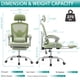 thumbnail image 4 of Silla de escritorio de oficina DUMOS Ergonomic Gaming con reposapiés, color verde claro, 4 of 4