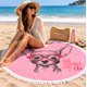 thumbnail image 1 of Toalla Redonda de Playa y Piscina con Estampado y Flecos 150 cm, 1 of 6