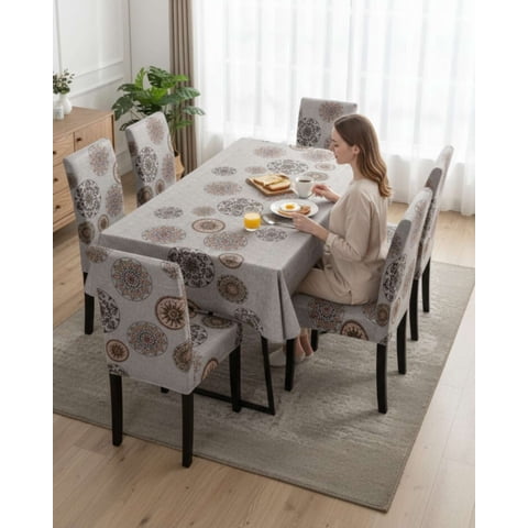 Myl Todo Hogar - Set Comedor 6 Personas Mantel Antimanchas Y Fundas De Silla