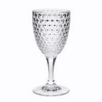 Leadingware Group - Copas De Vino Leadingware De Plástico Tallado En Diamante, 350 Ml, Juego De 4