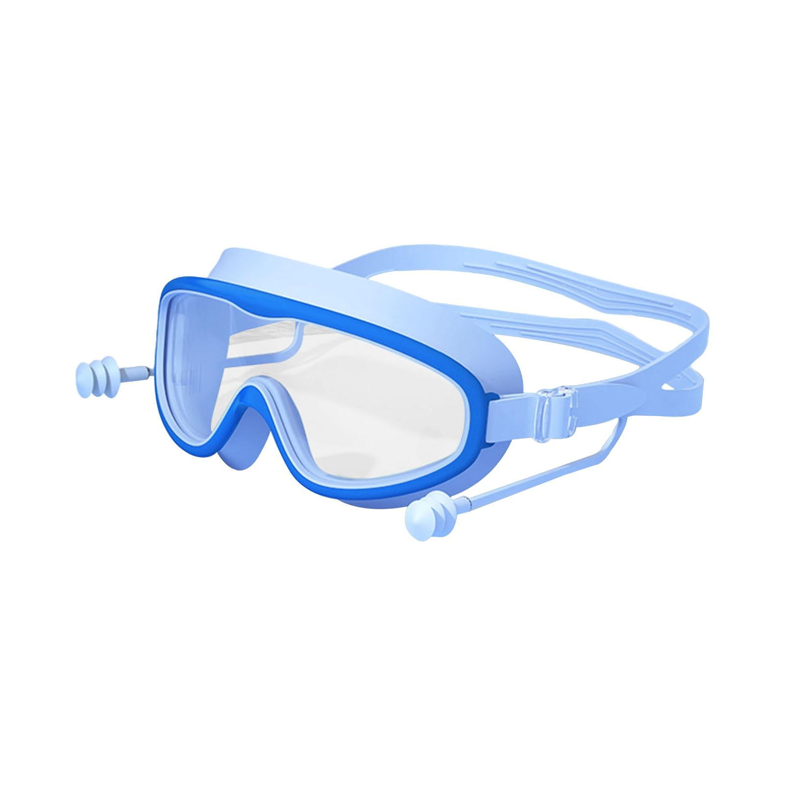 Ioensy - Gafas De Buceo Para Niños Con Montura Grande, Lentes Antirroturas Y Antifugas, Azules
