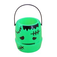 Magideal - Cubo De Calabaza Para Halloween, Suministros De Halloween, Cesta De Regalo, Contenedor, Actividades, Soporte Para Dulces Para Accesorios De Decoración Verde