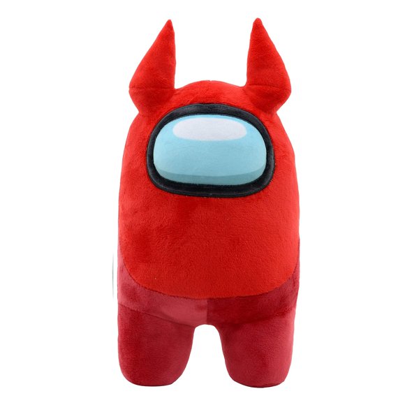 Figura de peluche Zoofy Among Us roja con cuernos 30 cm