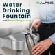 thumbnail image 5 of Fuente de agua potable alpina montada en la pared de acero inoxidable, 5 of 5