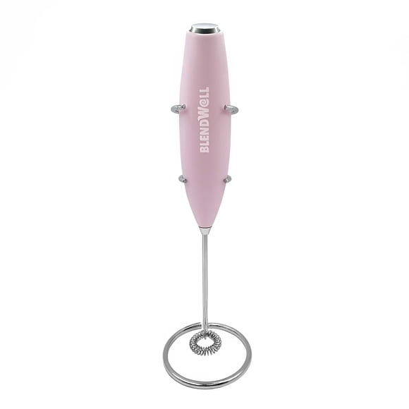 Espumador de leche eléctrico BlendWell de mano, a pilas, rosa