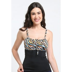Samia - Polera Tankini Reductor Animal Print Xl