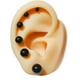 thumbnail image 1 of Pack 6 Par De Esferas Negras Hipoalergénica Piercing Oreja, 1 of 3