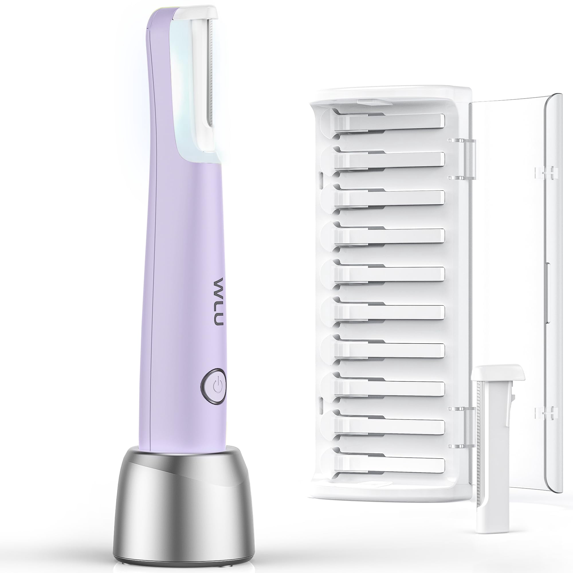 Afeitadora Dermaplane Recargable Wlu, 3 Velocidades, 10 Hojas