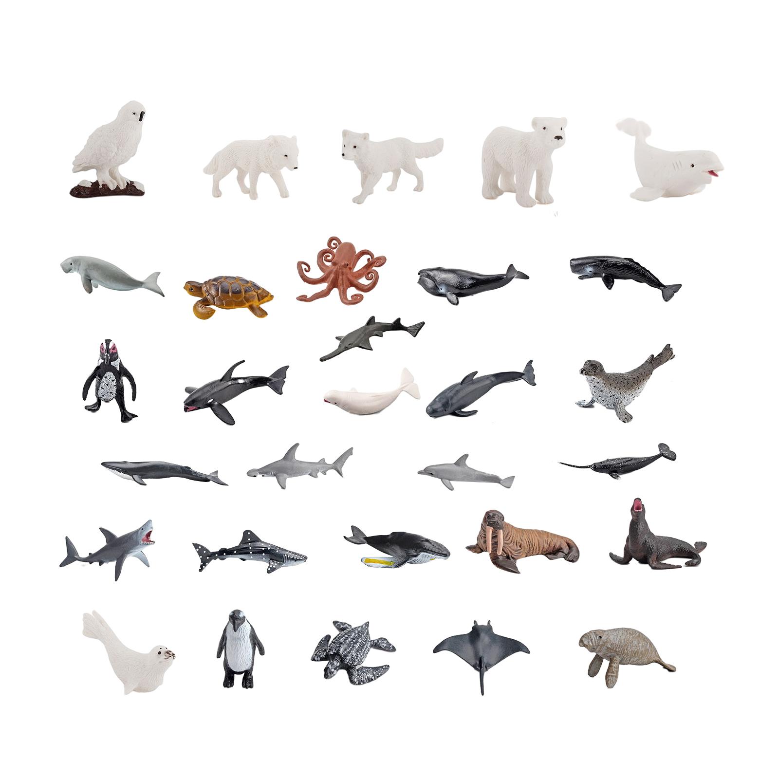 Bothyi - 30 Piezas Figuras De Animales Marinos Vida Marina Juguetes Realistas Para Niños Para Decoración De Estantes