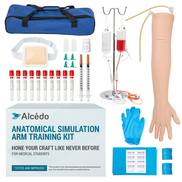 Kit de Práctica de Flebotomía Alcedo con Brazo de Piel Clara