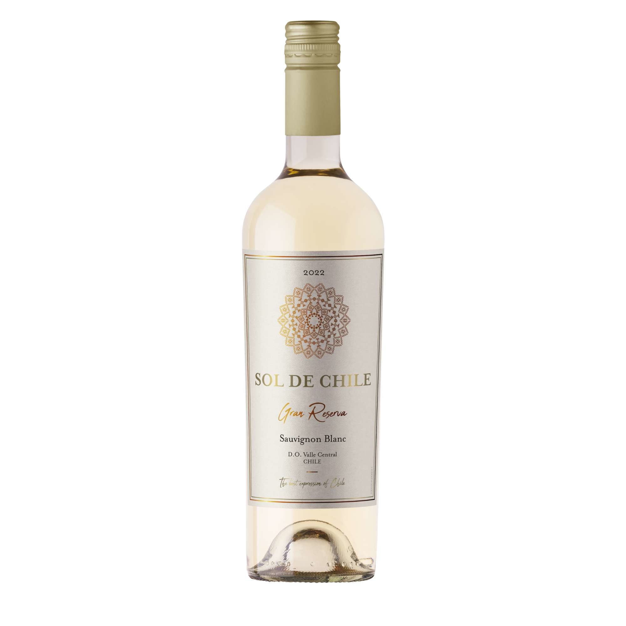 Vino Blanco Sauvignon Blanc Gran Reserva 13.5° Botella 750 ml Sol de Chile