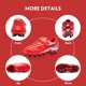 thumbnail image 5 of Tacos de Fútbol LIGVIV para Niños Pequeños Sin Cordones Suela Dura Rojo Talla 10, 5 of 9