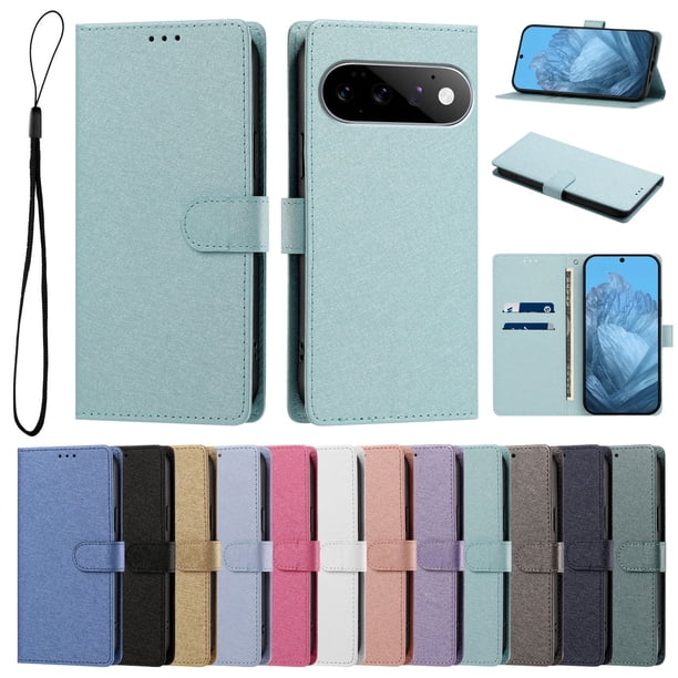 Cartera para Google Pixel 11 Pro con Bolsillo de Tarjetas, Verde Menta