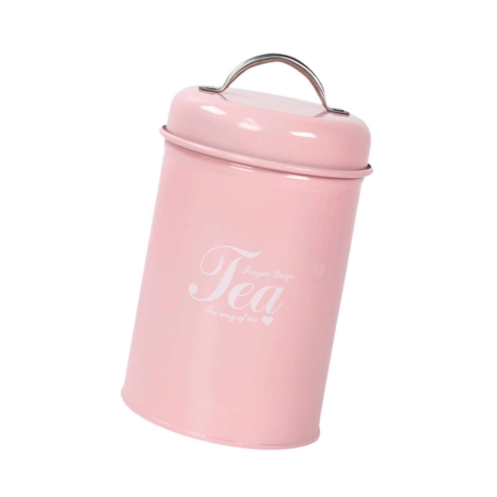 Bothyi - Recipiente De Café Con Tapa De Arroz Recipiente Para Perros Para Barra De Despensa Té Rosado